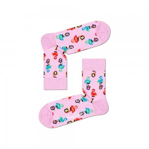 Flamingo Half Crew Socks Happy. Цвет: розовый