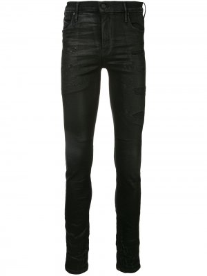 Distressed patch skinny jeans RtA. Цвет: черный
