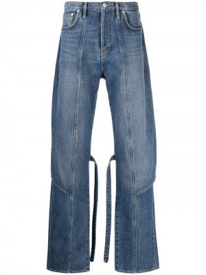 Широкие джинсы с завязками Kenzo. Цвет: синий
