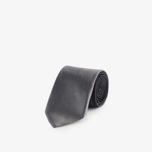 Шелковый галстук с широкими лезвиями жаккардовым узором Tokyo , цвет nero/grigio Ferragamo