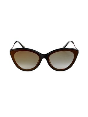 Солнцезащитные очки «кошачий глаз» 64 мм , коричневый Jimmy Choo