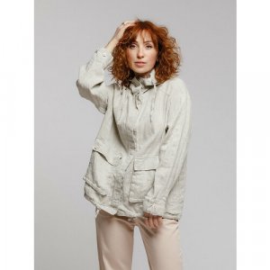 Пиджак , размер 50-52, серый Kayros. Цвет: серый/натуральный