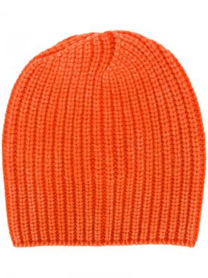 Вязаная шапка-бини Iris Von Arnim. Цвет: оранжевый