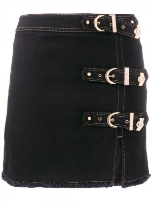 Джинсовая юбка мини Versace Jeans Couture. Цвет: черный