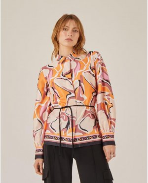 Женская рубашка с длинным рукавом на заказ , оранжевый Niza