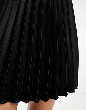 Черная плиссированная мини-юбка Closet London