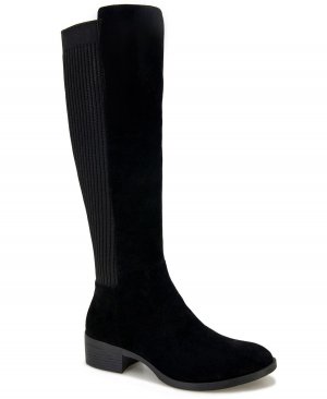 Женские ботинки ботфорты Riva выше колена стандартного размера , черный Kenneth Cole New York