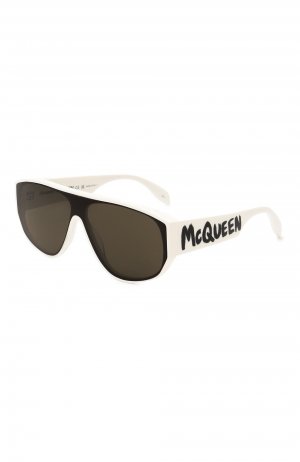 Солнцезащитные очки Alexander McQueen. Цвет: белый
