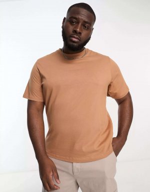 Коричневая футболка с принтом на спине Bolongaro Trevor Plus. Цвет: коричневый