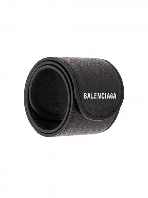 Браслет с логотипом Balenciaga. Цвет: черный