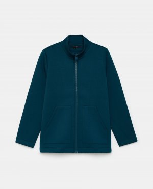 Куртка женская на молнии с эффектом soft touch , сине-зеленый Iwie