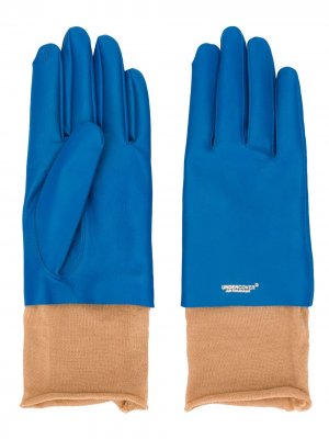 Многослойные перчатки в стиле колор-блок Undercover. Цвет: синий