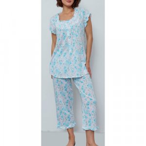 Пижама, размер S, бирюзовый Eileen West. Цвет: голубой/бирюзовый