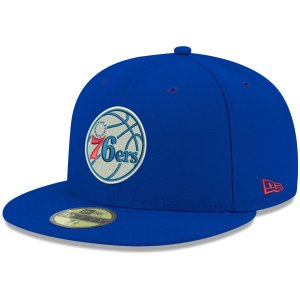 Мужская облегающая шляпа New Era Royal Philadelphia 76ers официального цвета 59FIFTY