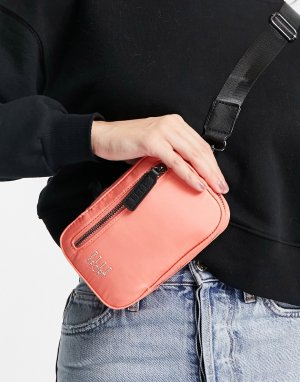 Кораллово-розовая миниатюрная сумка через плечо из нейлона -Оранжевый Elle Sport