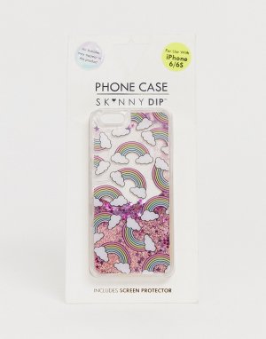 Чехол для iPhone 6/6s с разноцветными блестками Skinnydip. Цвет: розовый