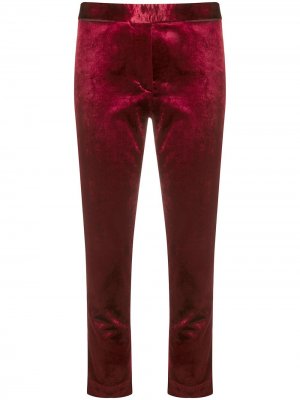Укороченные бархатные брюки Ann Demeulemeester. Цвет: красный