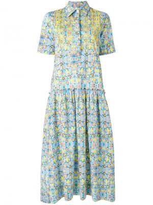 Свободное платье с присборенной деталью Miahatami. Цвет: многоцветный