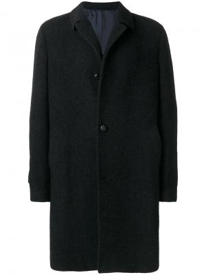 Классическое однобортное пальто Mp Massimo Piombo. Цвет: синий