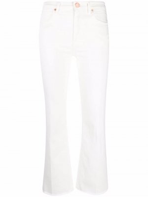 Укороченные джинсы средней посадки Pt01. Цвет: белый