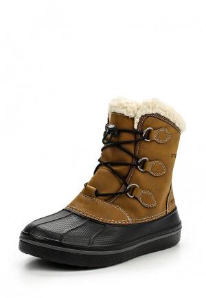 Ботинки Crocs AllCast Casual Waterproof Boot Kids. Цвет: коричневый