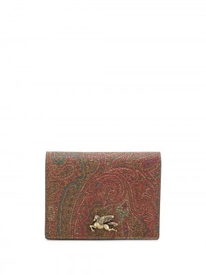 Бумажник с принтом пейсли Etro. Цвет: коричневый