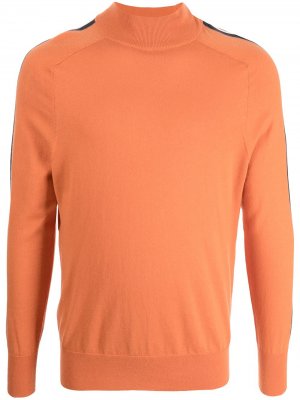 Джемпер тонкой вязки с полосками N.Peal. Цвет: оранжевый