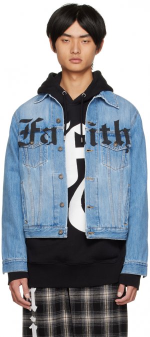 Синяя джинсовая куртка с принтом Faith Connexion