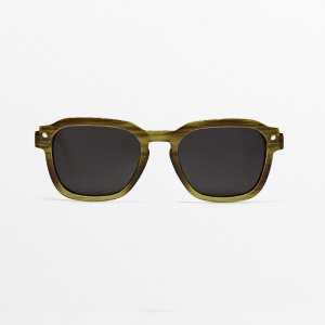 Солнцезащитные очки Tortoiseshell Effect, зеленый Massimo Dutti