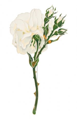 Брошь Розы Зимнего Дворца Русские самоцветы. Цвет: белый