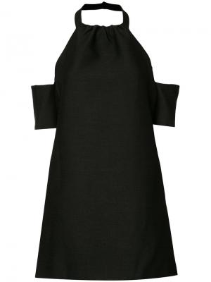 Короткое платье с открытыми плечами C/Meo. Цвет: чёрный