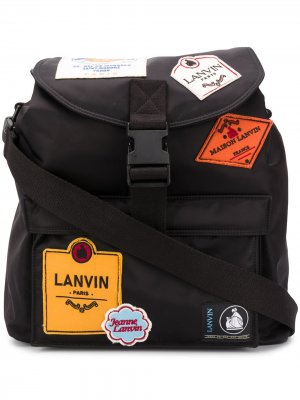 Рюкзак с нашивкой-логотипом LANVIN. Цвет: черный