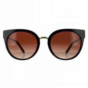 Круглые солнцезащитные очки Havana On Blue Brown с градиентом , коричневый Tiffany