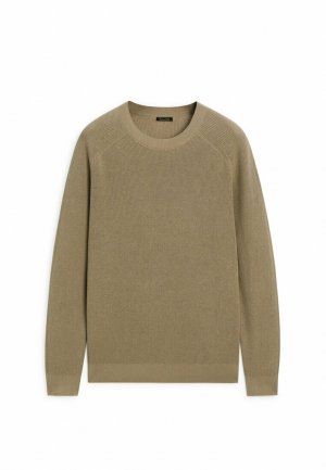 Вязаный свитер CREW NECK , цвет camel Massimo Dutti