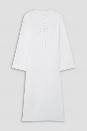 Платье макси Jules со шнуровкой и хлопковой вуалью , белый Honorine