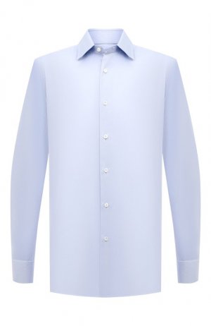 Хлопковая сорочка Giampaolo. Цвет: синий